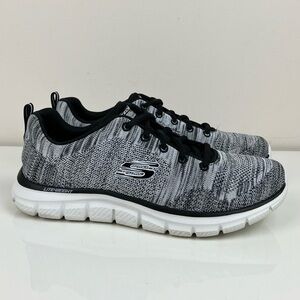 Skechers Women’s Size 7.0 Track Daytime Dreamer White Black Athletic Shoes